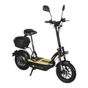 E-Scooter "Revoluzzer" Safety Plus 45 km/h including indicators, luggage case and lithium battery, black