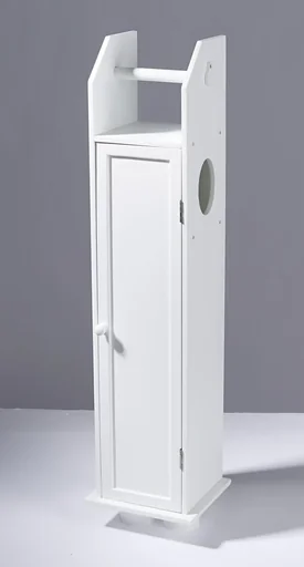 "Toilet cabinet - toilet roll holder with storage space image"