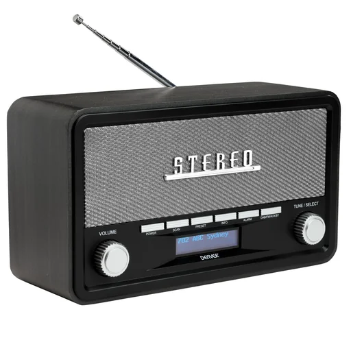 "DAB+ Retro Radio with Bluetooth, Clock and Alarm image"