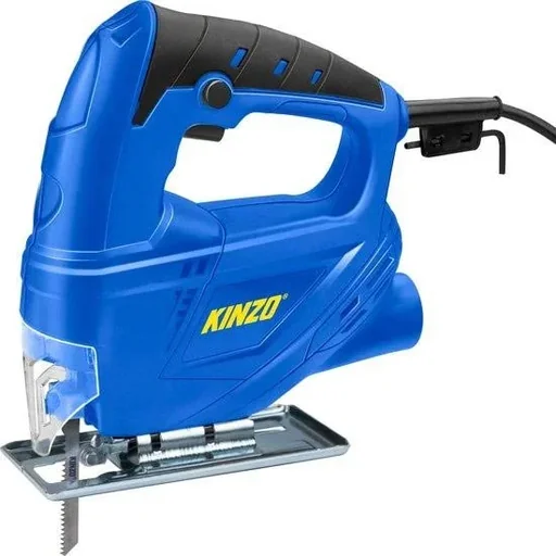 "Jigsaw - 230V - 400W - with dust extraction - protective blade cover - wood up to 65 mm - metal up to 6 mm - blue image"