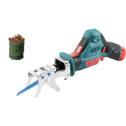 "Universal battery pack branch saw 8 cm with garden waste bag 30L image"