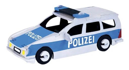 "Wooden construction kit "Police Car", 18 x 7 x 7.5 cm image"
