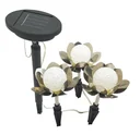 Solar LED lotus flowers - set of 3 with external solar panel