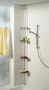 Telescopic bathroom shelf, 235-280 cm, rustproof, silver