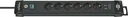 Premium-Line 6-way power strip, black
