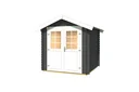 Garden shed 209 Gr.1, 253 x 234 x 244 cm graphite grey with double door