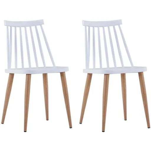 "Dining room chairs 2-seater plastic white image"