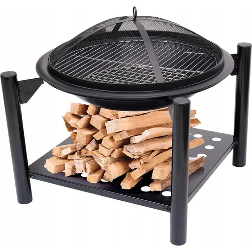 "Fire bowl with grill - diameter grille 50cm - 58x58x55cm image"