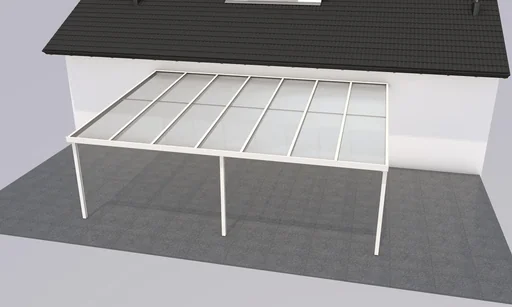 "Patio roof Premium, white, 7120 x 5060 mm - Klima blue image"