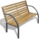Garden bench 120 cm wood and iron