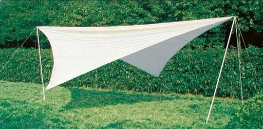 "Sun sail set 3 for camping and garden, square shape 4 x 4 m image"
