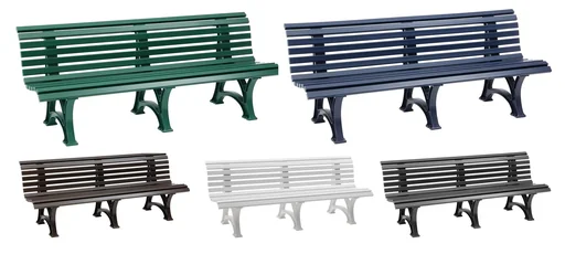 "Garden bench Borkum blue image"