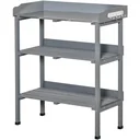 Planting table gardening table flower table with metal work surface garden wood gray 76 x 37 x 89 cm