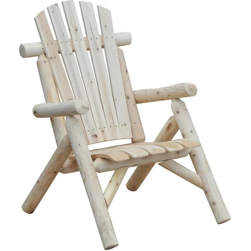"Garden chair wooden high-back fir wood natural image"