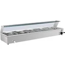 Bain-Marie food warmer with 5 GN 1/2 trays made of stainless steel