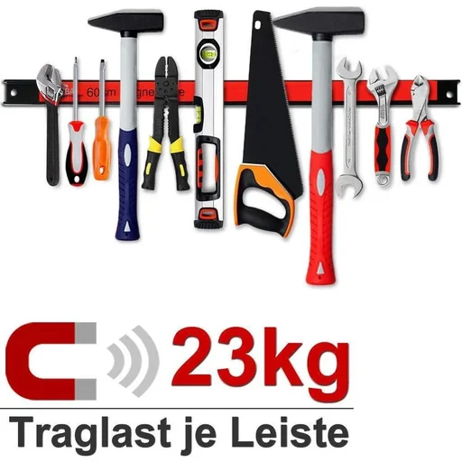 "Magnetic strip - 23kg 60cm - red and black image"