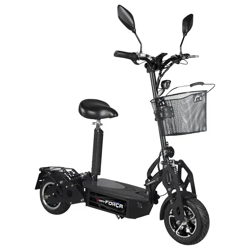 "E-scooter "Camper" Basic 20 km/h including removable shopping basket black image"