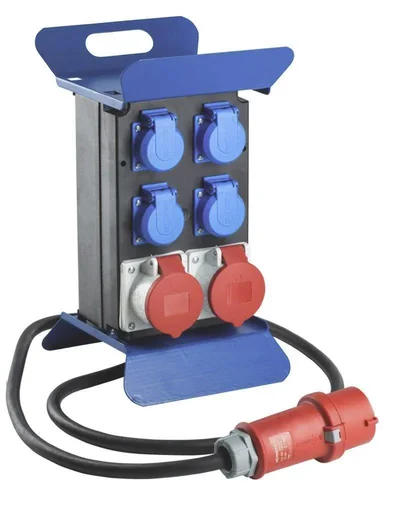 "Power distributor "STECKY 2" - 32A, 4m rubber cable with CEE plug, max. 22kW image"