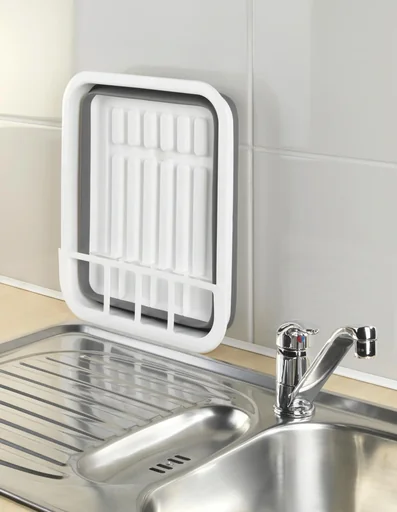 "Foldable dish drainer image"
