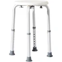 Bath stool round white