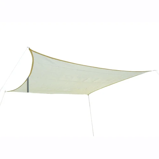 "Sun sail (3x3m cream) square HDPE - breathable image"