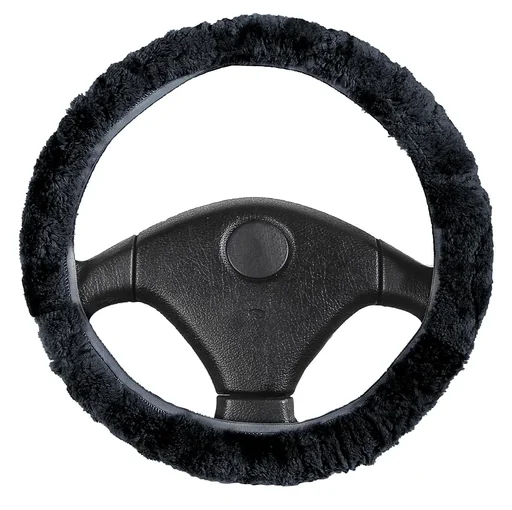 "Lambskin steering wheel cover image"