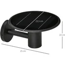 Solar outdoor lamp with 2 light levels, vintage look, black, 25 x 23.5 x 22 cm