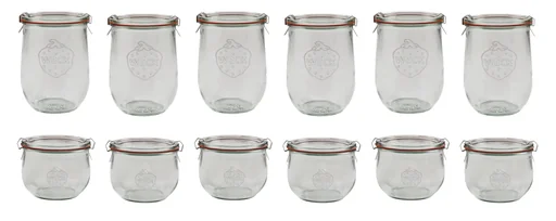 "TULIP-shaped preserving jar 1/2 liter, pack of 6, 580 ml volume image"