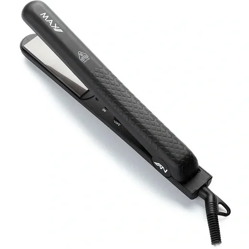 "Max Pro Gloss Styling Tongs Black incl. Heat Protection Mat & Protective Bag image"