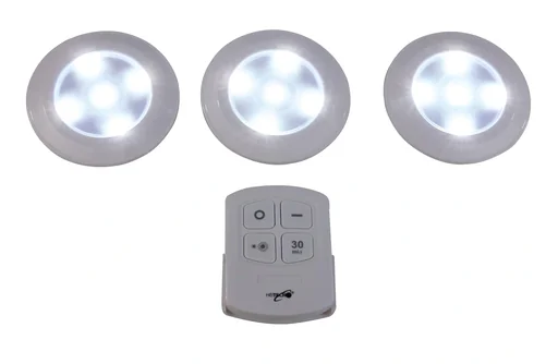 "LED light with remote control set of 3 image"