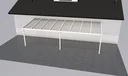 Patio roof Premium, white, 8125 x 3060 mm - Polycarbonate multi-wall sheets 16 mm, clear