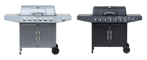 "Gas grill "Dayton" 6 main burners + 1 side burner, silver image"