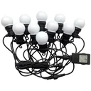 VT-70510 String Lights - Waterproof - 10 LED Bulbs - 3000K - 5M