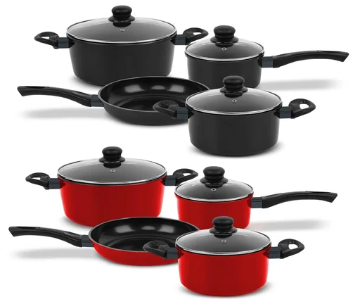 "Carbon Cooking/Frying Set Black, 7-piece image"