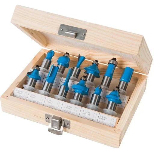 "12-piece 12 mm TCT milling cutter set image"