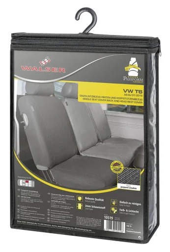 "Fitted seat covers VW T6 for single rear seat made of fabric from model year 07/2015 to today image"