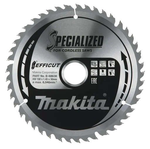 "EFFICUT saw blade 190x30x45Z image"