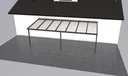 Patio roof Premium, anthracite, 7120 x 3060 mm - 10 mm laminated safety glass (VSG)
