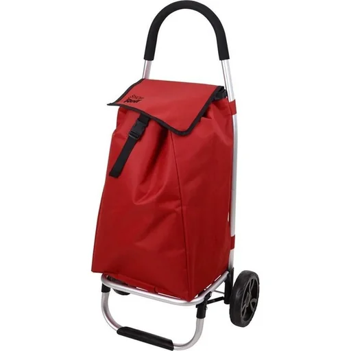 "ShopRun Shopping Cart - 2 Wheels - Aluminum - Red - 85x41x12cm image"