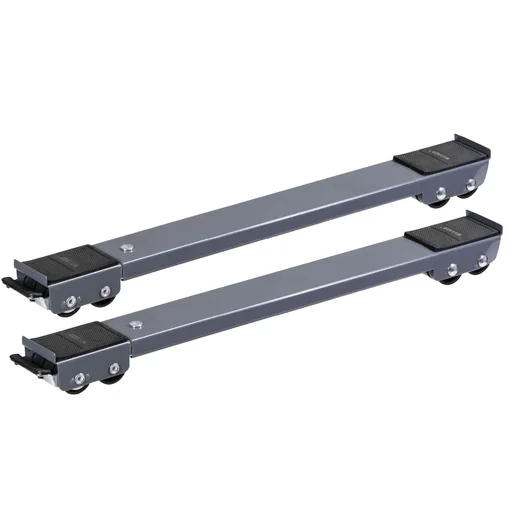 "Transport rail MM 1199 2-part, 45-70 cm, extendable, 12 fixed castors Ø 30 mm, brake, load capacity 500 kg image"