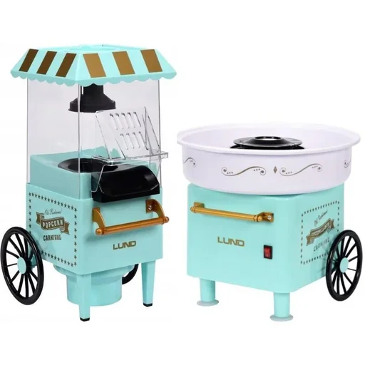 "Cotton candy machine set with 450W cotton candy machine and 1200W popcorn machine image"