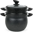 Couscous pan - 6L - Black - 26x26x26 cm