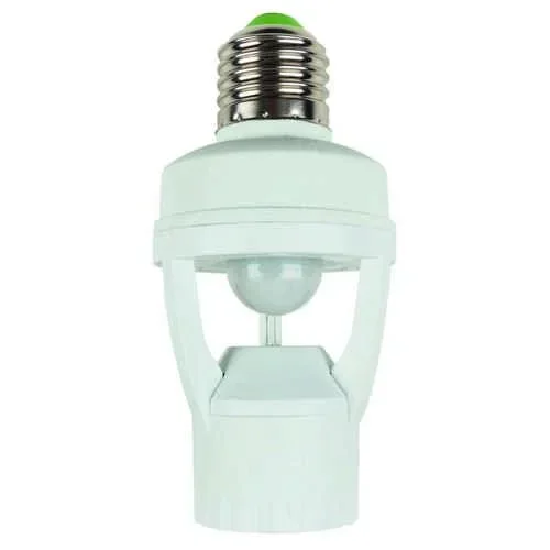 "E27 socket with 360 degree motion detector image"