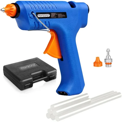 "Cordless hot glue gun with charging station and system case image"