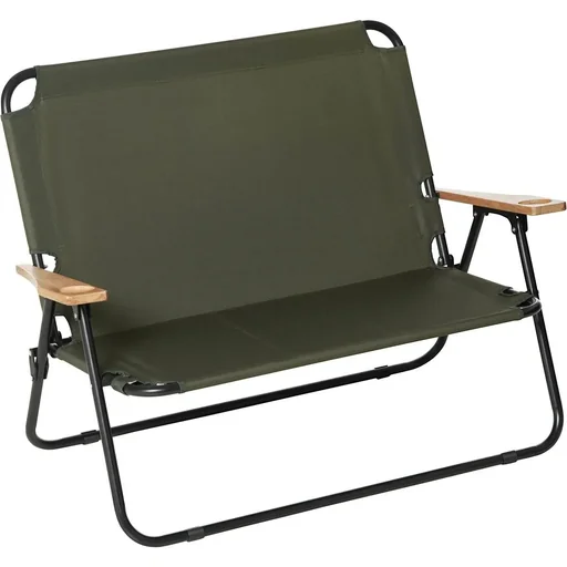 "Camping chair 2-seater foldable portable garden chair director's chair folding chair with cup holder for outdoor picnic hiking image"
