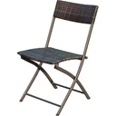 Balcony furniture as a 3-piece set coffee brown