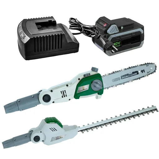 "Chainsaw attachment GM AAS 4025 + hedge trimmer attachment GM ATHS 4043 including battery and charger 40 V image"