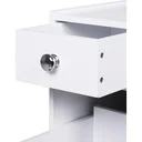narrow white drawer cabinet