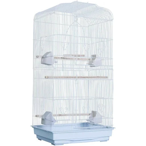 "Bird cage aviary metal, white image"