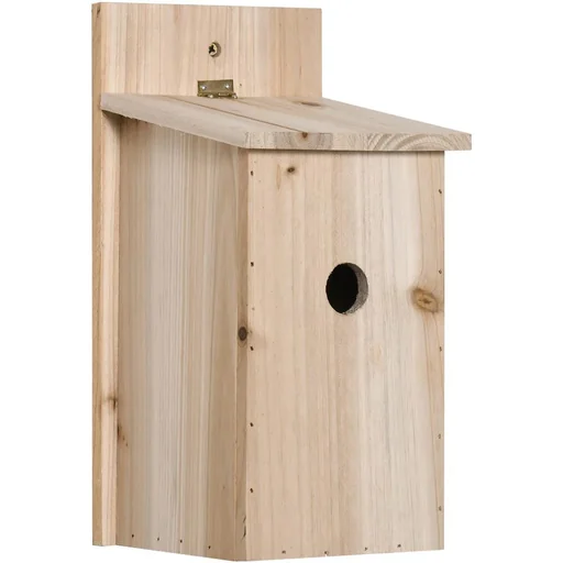 "Birdhouse - with hinged roof - pine - 15 x 14 x 30 cm image"